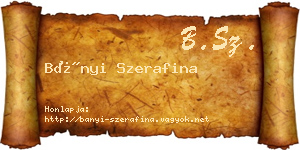 Bányi Szerafina névjegykártya